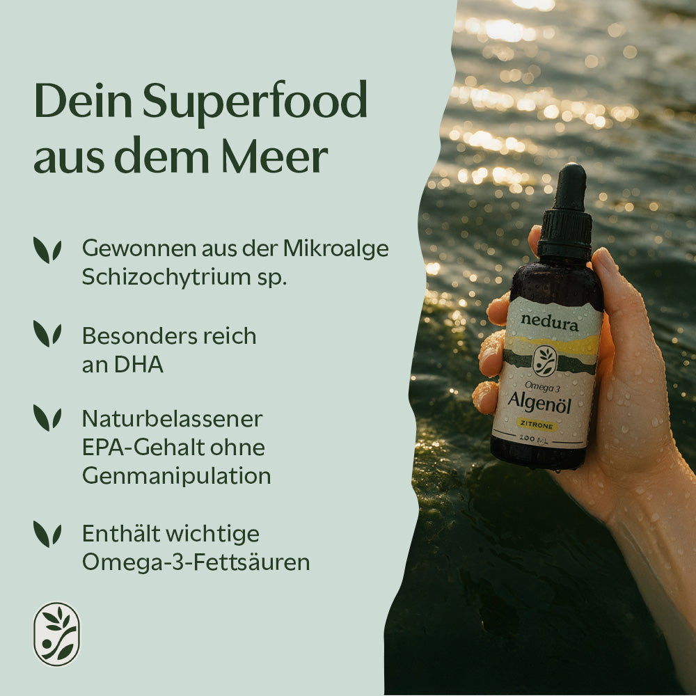 Omega 3 Algenöl Zitrone - 100 ml