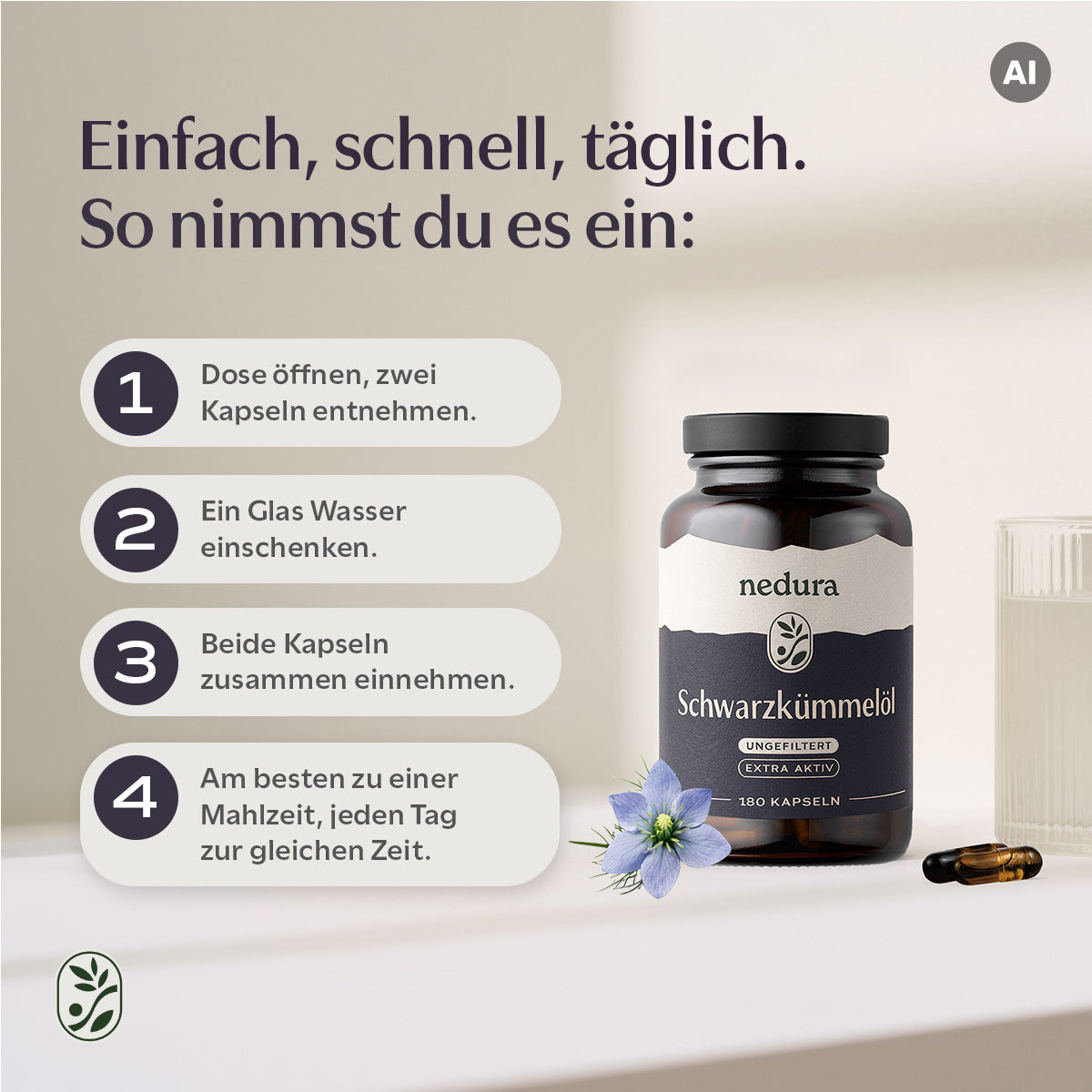So nimmst du die Kapseln ein